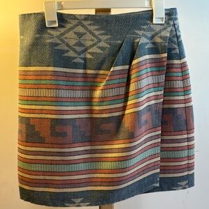 The Limited Tribal Print Mini Wrap Skirt Size 14
